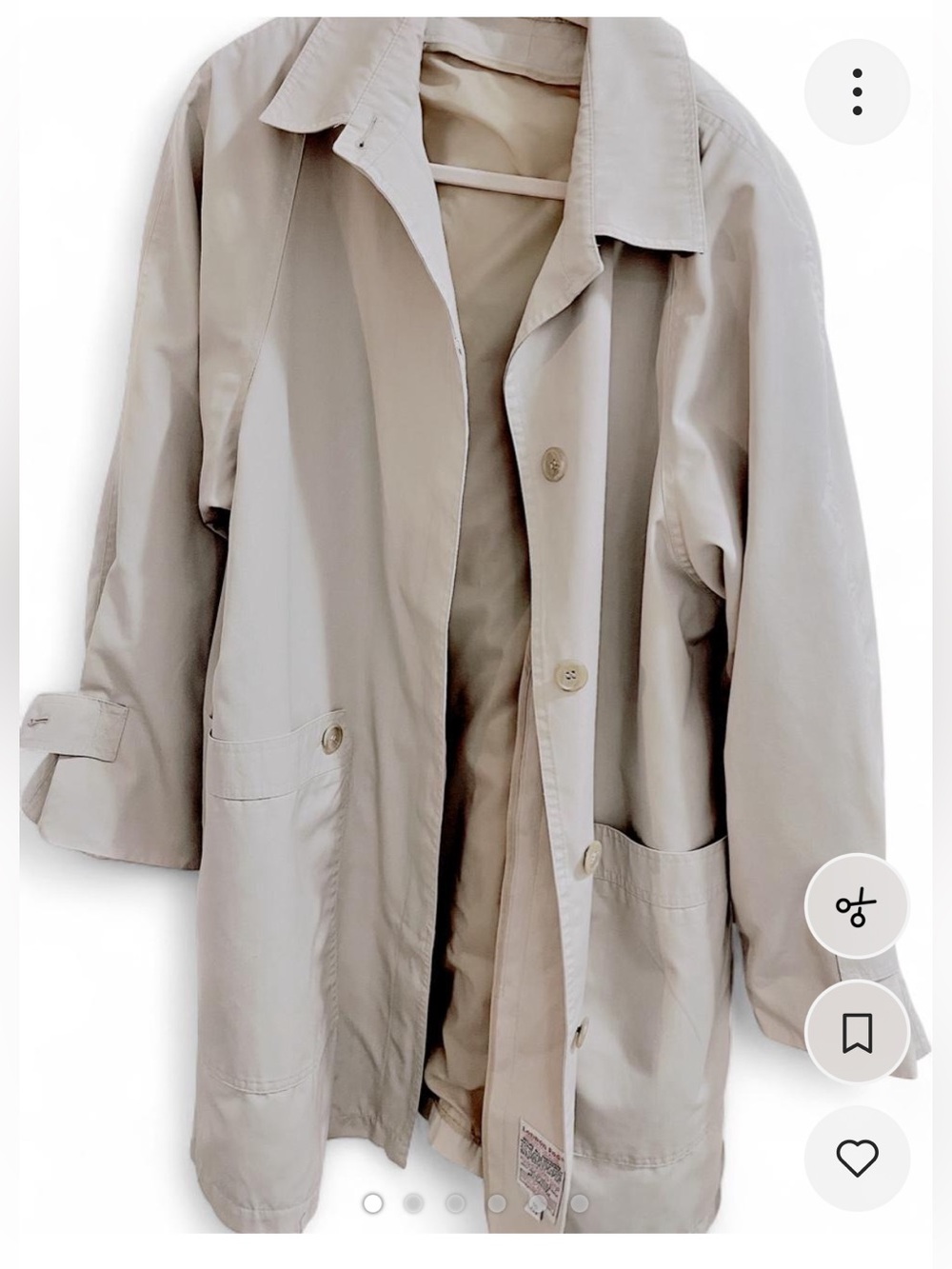 London Fog Light Taupe Trench Coat